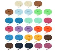 sourcing map 4 Pairs Flat Shoe Laces 8mm x 50cm Polyester Shoestring Flat Elastic Shoelaces for Sneakers Skate Shoes Boots, 14 Colors