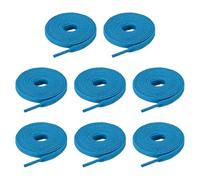 sourcing map 4 Pairs Flat Shoe Laces 8mm x 50cm Polyester Shoestring Flat Elastic Shoelaces for Sneakers Skate Shoes Boots, Blue