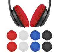 sourcing map 4 Pairs Headphone Ear Pads Covers (3.5"-4.3") - Universal Fabric Washable Stretchable Headset Earpads Cloth Cover for Gym/Gaming, Fits Most on Ear Headphones, Black+Gray+Red+Blue