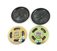 sourcing map 4 Pcs 0.5W 32 Ohm 40mm Dia Round Metal Internal Magnet Mini Speaker