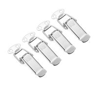 sourcing map 4 Pcs 0.65 Inch 304 Stainless Steel Spring Loaded Toggle Latch Catch Hasp Clamp Lock for Cabinet Door Barn Wooden Case Chest, Silver
