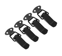 sourcing map 4 Pcs 0.65 Inch Cold-Rolled Steel Spring Loaded Toggle Latch Catch Hasp Clamp Lock for Cabinet Door Barn Wooden Case Chest, Black