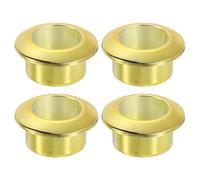 sourcing map 4 Pcs 0.71 inch (18mm) Nylon Desk Grommets, Plastic Cable Hole Cover, Wire Cord Cable Organizer for Computer Desk Cabinet, Gold