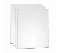 sourcing map 4 Pcs 1/16" Hot Rolled Steel Sheets, 4" x 2" Steel Plate Base Metal Sheet for Structural Support Construction Boards Industrial Use Machinery Manufacturing, Silver