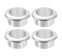 sourcing map 4 Pcs 1.18 inch (30mm) Nylon Desk Grommets, Plastic Cable Hole Cover, Wire Cord Cable Organizer for Computer Desk Cabinet, Silver