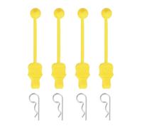 sourcing map 4 Pcs 1.4mm RC Body Clips with Pull Tabs, 45-Degree Bent Stainless Steel Car Clips for 1/8 1/10 Scale Model RC Car Truck Crawler Shell Replacement (Yellow & Silver