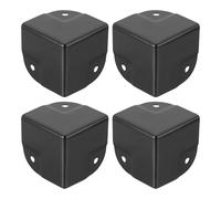 sourcing map 4 Pcs 1.54" x 1.54" Speaker Corner Protectors, Iron Box Corner Edge Guard Box Corner Edge Guard for Speaker, Guitar, Stage, Cabinets, Accessories Replacement, Black
