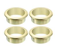 sourcing map 4 Pcs 1.58 inch (40mm) Nylon Desk Grommets, Plastic Cable Hole Cover, Wire Cord Cable Organizer for Computer Desk Cabinet, Gold