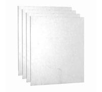 sourcing map 4 Pcs 1/8" Hot Rolled Steel Sheets, 4" x 2" Steel Plate Base Metal Sheet for Structural Support Construction Boards Industrial Use Machinery Manufacturing, Silver