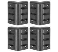 sourcing map 4 Pcs 1.81"x1.81" Speaker Corner Protectors, Plastic Right Angle Protector Thickening Speaker for Cabinet Guitar Amplifier Stage Speakers, Black