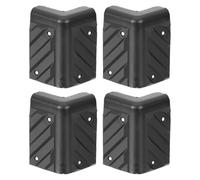 sourcing map 4 Pcs 1.89" x 1.89" Speaker Corner Protectors, Plastic Right Angle Protector Thickening Speaker for Cabinet Guitar Amplifier Stage Speakers, Black
