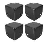 sourcing map 4 Pcs 1.97" x 1.97" Speaker Corner Protectors, Iron Box Corner Edge Guard Box Corner Edge Guard for Speaker, Guitar, Stage, Cabinets, Accessories Replacement, Black