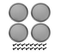 sourcing map 4 Pcs 10inch Black Speaker Grill Mesh Metal Woofer Guard Protector Dust Cover Iron Gray Decorative Circle ABS Frame with Screws for Home Audio Car Speaker Replacement