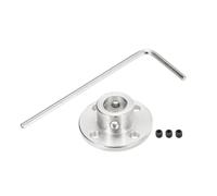 sourcing map 4 Pcs 10mm Flange Coupling Connector Rigid Guide Model Coupler Accessory Shaft Axis Fittings with Mini Hex Wrench and Fastening Screw for DIY RC Model Motors