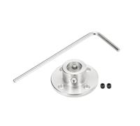 sourcing map 4 Pcs 10mm Flange Coupling Connector Rigid Guide Model Coupler Accessory Shaft Axis Fittings with Mini Hex Wrench and Fastening Screw for DIY RC Model Motors,Silver