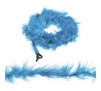 sourcing map 4 Pcs 2.2 Yards Feather Boa, Colourful Feather Boas Bulk, Artificial Fluffy Boas for Costume, DIY Craft, Home Wedding Party Decoration, Medium Blue