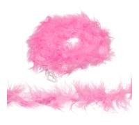 sourcing map 4 Pcs 2.2 Yards Feather Boa, Colourful Feather Boas Bulk, Artificial Fluffy Boas for Costume, DIY Craft, Home Wedding Party Decoration, Deep Pink