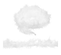sourcing map 4 Pcs 2.2 Yards Feather Boa, Colourful Feather Boas Bulk, Artificial Fluffy Boas for Costume, DIY Craft, Home Wedding Party Decoration, Natural White