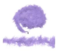 sourcing map 4 Pcs 2.2 Yards Feather Boa, Colourful Feather Boas Bulk, Artificial Fluffy Boas for Costume, DIY Craft, Home Wedding Party Decoration, Lavender