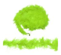 sourcing map 4 Pcs 2.2 Yards Feather Boa, Colourful Feather Boas Bulk, Artificial Fluffy Boas for Costume, DIY Craft, Home Wedding Party Decoration, Apple Green