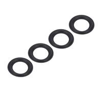 sourcing map 4 Pcs 2 Inch Rubber Speaker Edge Surround Rings 34x57mm(IDxOD) Perforated Subwoofer Rings Replacement Parts for Speaker Repair or DIY,Black