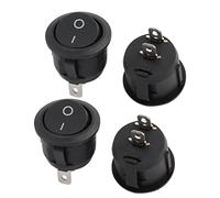 sourcing map 4 Pcs 2 Position On-Off SPST Boat Rocker Switch 10A 125VAC 6A 250VAC Black