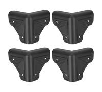 sourcing map 4 Pcs 3.03" x 3.03" Speaker Corner Protectors, Plastic Right Angle Protector Thickening Speaker for Cabinet Guitar Amplifier Stage Speakers, Black