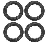 sourcing map 4 Pcs 3 Inch Rubber Speaker Edge Surround Rings 74.5x48.5mm(IDxOD) Perforated Subwoofer Rings Replacement Parts for Speaker Repair or DIY, Black