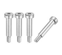 sourcing map 4 Pcs 304 Stainless Steel Shoulder Bolt 8mm Shoulder Dia 30mm Shoulder Length M6x1 Thread Hex Socket Shoulder Bolts for Hydraulic Injection Molding Machinery Industries