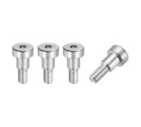 sourcing map 4 Pcs 304 Stainless Steel Shoulder Bolt 8mm Shoulder Dia 8mm Shoulder Length M6x1 Thread Hex Socket Shoulder Bolts for Hydraulic Injection Molding Machinery Industries
