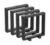 sourcing map 4 Pcs 3D Floating Display Case, 5.5 x 5.5 x 0.8 Inch Floating Frame Display Holder Stand, Transparent PE Jewelry Storage Box, Black