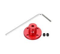 sourcing map 4 Pcs 3mm Flange Coupling Connector Rigid Guide Model Coupler Accessory Shaft Axis Fittings with Mini Hex Wrench and Fastening Screw for DIY RC Model Motors,Red