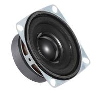 sourcing map 4 Pcs 3W 3 Ohm Small Speakers Metal Shell Square Micro External Magnet Speaker for Mini Speakers DVD EVD Multimedia Mobile Advertising Machine,40mm Black