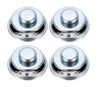 sourcing map 4 Pcs 3W 4 Ohm Small Speakers Metal Shell Round Internal Micro Magnet Speaker for Mini Speakers DVD EVD Multimedia Mobile Portable Advertising Machine
