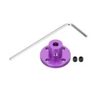 sourcing map 4 Pcs 4mm Flange Coupling Connector Rigid Guide Model Coupler Accessory Shaft Axis Fittings with Mini Hex Wrench and Fastening Screw for DIY RC Model Motors,Purple