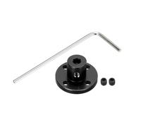 sourcing map 4 Pcs 4mm Flange Coupling Connector Rigid Guide Model Coupler Accessory Shaft Axis Fittings with Mini Hex Wrench and Fastening Screw for DIY RC Model Motors,Black