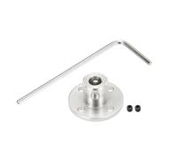 sourcing map 4 Pcs 5mm Flange Coupling Connector Rigid Guide Model Coupler Accessory Shaft Axis Fittings with Mini Hex Wrench and Fastening Screw for DIY RC Model Motors,Silver