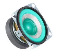 sourcing map 4 Pcs 5W 3 Ohm Small Speakers Metal Shell Square Micro External Magnet Speaker for Mini Speakers DVD EVD Multimedia Mobile Portable Advertising Machine,45mm Green