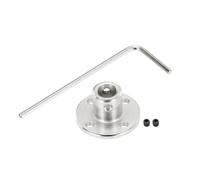 sourcing map 4 Pcs 6.35mm Flange Coupling Connector Rigid Guide Model Coupler Accessory Shaft Axis Fittings with Mini Hex Wrench and Fastening Screw for DIY RC Model Motors,Silver