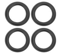 sourcing map 4 Pcs 6.5 Inch Rubber Speaker Edge Surround Rings 156x106mm(IDxOD) Perforated Subwoofer Rings Replacement Parts for Speaker Repair or DIY, Black