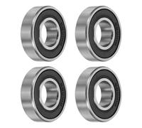 sourcing map 4 Pcs 6001-1/2-2RS Non-Standard Ball Bearings 12.7mm ID x 28mm OD x 8mm Thickness Bearings Double Rubber Sealed Chrome Steel Bearing for Industrial Machinery, ABEC3