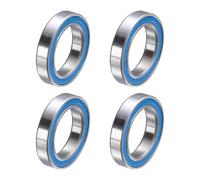 sourcing map 4 Pcs 6702-2RS Deep Groove Micro Bearing, 17x26x5mm Double Rubber Sealed Chrome Steel Small Bearings (ABEC5, Z4 Low Noise)