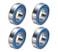sourcing map 4 Pcs 6800-2RS Deep Groove Micro Bearing, 10x19x5mm Double Rubber Sealed Chrome Steel Small Bearings (ABEC5, Z4 Low Noise)