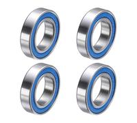 sourcing map 4 Pcs 6801-2RS Deep Groove Micro Bearing, 12x21x5mm Double Rubber Sealed Chrome Steel Small Bearings (ABEC5, Z4 Low Noise)