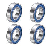 sourcing map 4 Pcs 6902-2RS Deep Groove Micro Bearing, 15x28x7mm Double Rubber Sealed Chrome Steel Small Bearings (ABEC5, Z4 Low Noise)