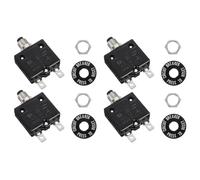 sourcing map 4 Pcs 6Amp Push Button Circuit Breaker,125/250V AC 50V DC Manual Reset Thermal Overload Protector Thermal Circuit Breaker for Industrial Auto Cars