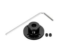 sourcing map 4 Pcs 6mm Flange Coupling Connector Rigid Guide Model Coupler Accessory Shaft Axis Fittings with Mini Hex Wrench and Fastening Screw for DIY RC Model Motors,Black