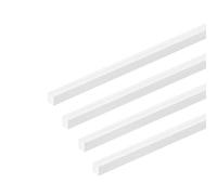sourcing map 4 pcs ABS Plastic Square Bars Rod 4mm×4mm×20 inch ABS Plastic Square Bar Rod for Architectural Model Making DIY White