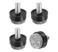 sourcing map 4 Pcs Adjustable Furniture Leg Levelers, M6x20x12mm Threaded Screw-in Leveling Feet Pad Floor Protector for Tables Cabinets Chairs Sofa Outdoor Furniture Feet, Black