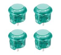 sourcing map 4 Pcs Arcade LED Lights Push Button (24mm) - 5A 12/24V LED Illuminated Game Push Button for Arcade Machine/Fighting Stick/Video Gaming Controller, Green